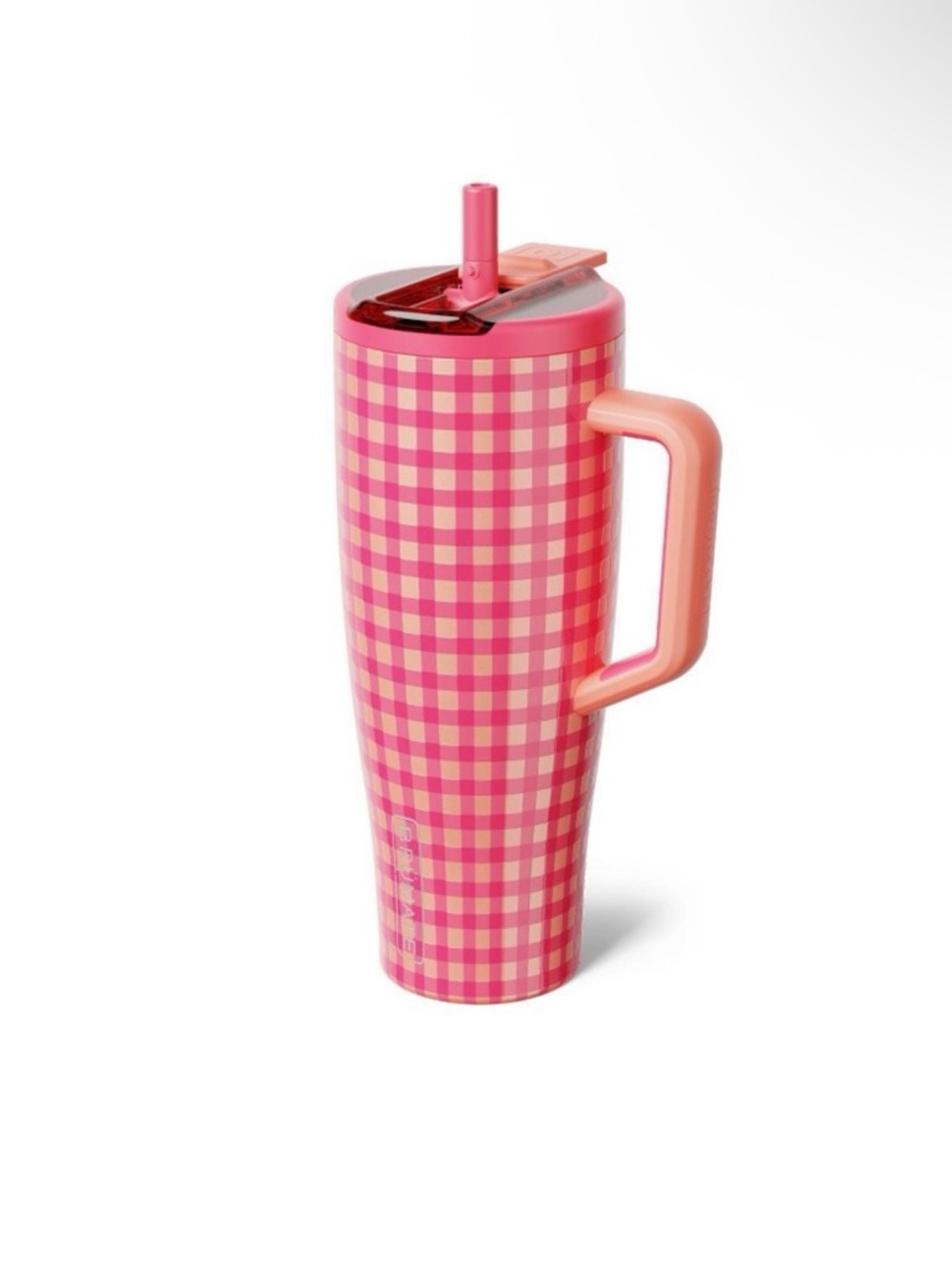 BruMate 40oz Stainless Steel Era Flip Water Bottle - Peach Gingham
